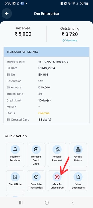 mark as critical due